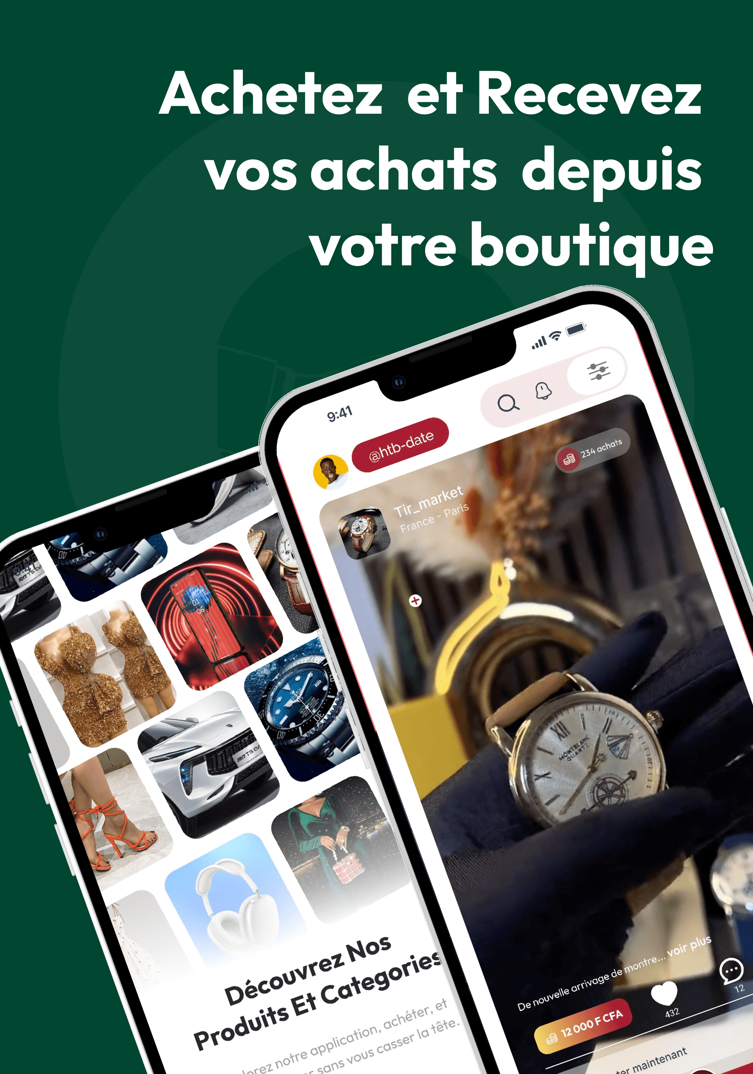 Achetez et recevez depuis votre boutique
